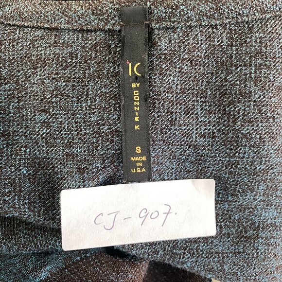 IC By‎ Connie K Open Cardigan Kimono Small Oversized Lagenlook Striped - Picture 2 of 9